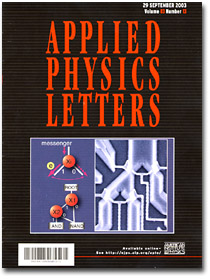 APPLIED PHYSICS LETTERSの表紙