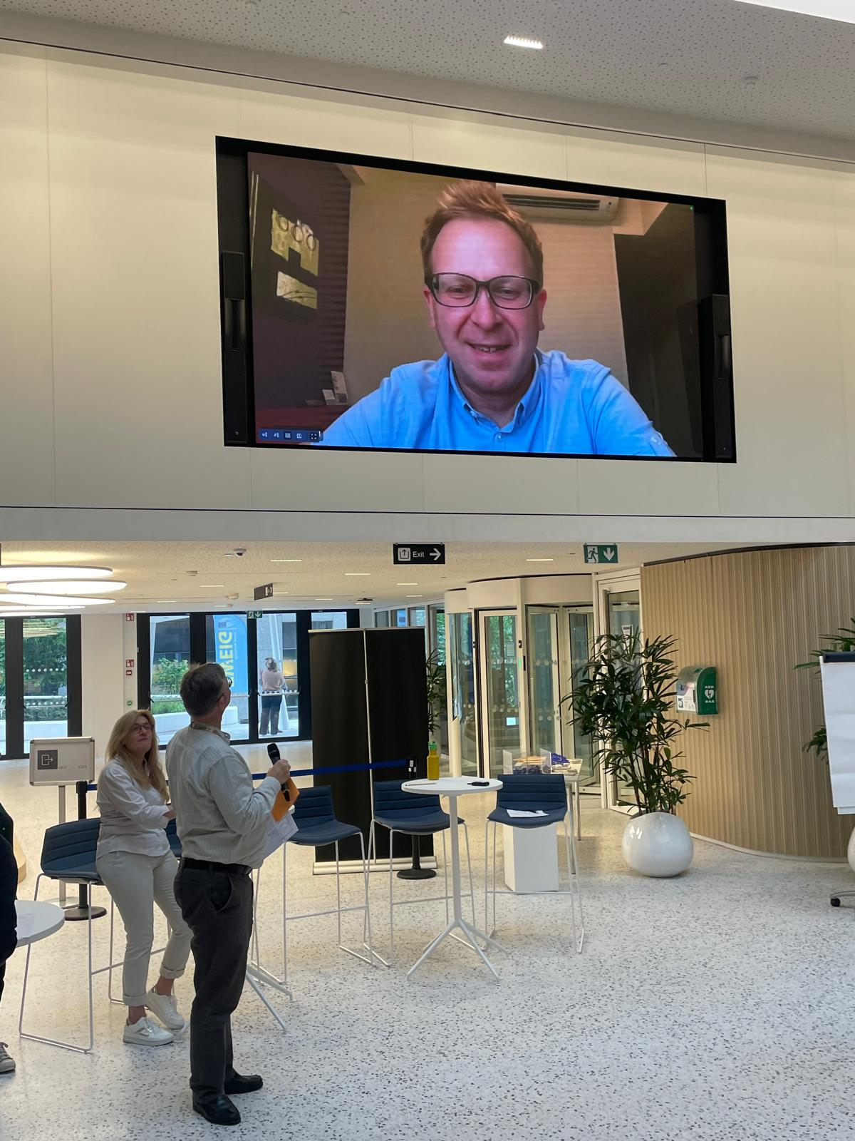 Talking at the EU parliament